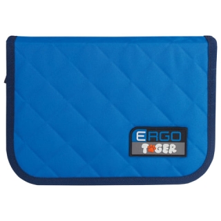 Пенал Tiger Family (Тайгер), с наполнением, 1 отделение, 2 откидные планки, 31 предмет, голубой-синий, 20х14х4 см, TGRW-003C1