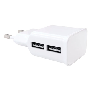 Зарядное устройство сетевое (220 В) Red line NT-2A, кабель microUSB 1 м, 2 порта USB, выходной ток 2,1 А, белое, УТ000012256