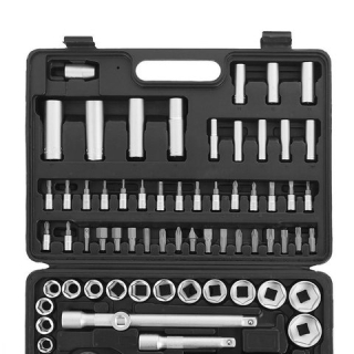 Набор слесарно-монтажный, 94 предмета, Сибртех, 1/4, 1/2, головки, биты, трещоточные ключи, кейс, 13508