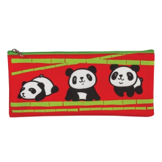 Пенал-косметичка Brauberg, 1 отделение, для учениц начальной школы, полиэстер, Панда, 20х10 см, 227048