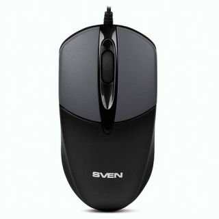 Мышь проводная Sven RX-112, USB, 2 кнопки + 1 колесо-кнопка, оптическая, серая, SV-03200112UG
