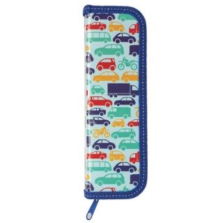 Пенал Юнландия, 1 отделение, ламинированный картон, 19х7 см, Машинки, 228246