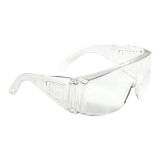 Очки защитные Сибртех, открытого типа, прозрачные, ударопрочный поликарбонат, 89155