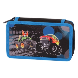 Пенал Tiger Family (Тайгер), с наполнением, 2 отделения, 20 предметов, Экстрим, 21х14х5 см, 1735B