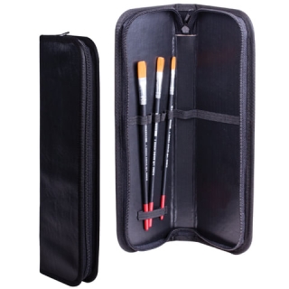 Пенал-тубус для кистей на молнии Пчелка, кожзам, размер 270х90 мм, черный, ФК-1