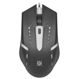 Мышь проводная Defender Flash MB-600L, 800-1200 dpi, 4 кнопки + 1 колесо-кнопка, оптическая, черная, 52600