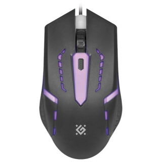 Мышь проводная Defender Flash MB-600L, 800-1200 dpi, 4 кнопки + 1 колесо-кнопка, оптическая, черная, 52600