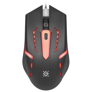Мышь проводная Defender Flash MB-600L, 800-1200 dpi, 4 кнопки + 1 колесо-кнопка, оптическая, черная, 52600