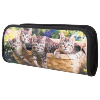 Пенал-косметичка Brauberg, с эффектом 3D, пластик, Котята, 22х10х5 см, 227300