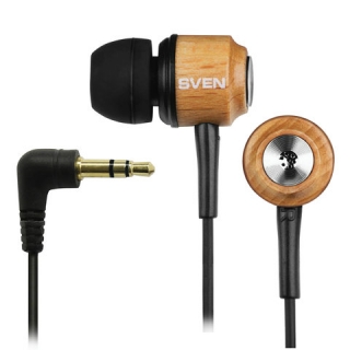 Наушники Sven SEB-12 WD, проводные, 1,2 м, вкладыши, дерево, SV-042-12 WD