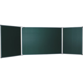 Доска для мела магнитная 3-х элементная (100х150/300 см), 5 рабочих поверхностей, Зеленая, BOARDSYS, ТЭ-300М