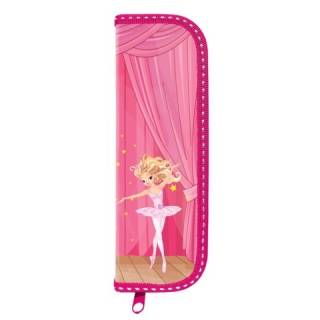Пенал Brauberg, 1 отделение, ламинированный картон, 19х7 см, Балерина, 103718