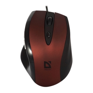 Мышь проводная Defender Opera 880, USB, 5 кнопок + 1 колесо-кнопка, оптическая, красно-черная, 52832