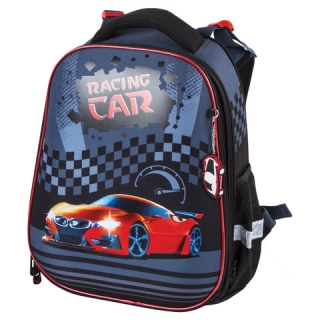 Ранец Brauberg Premium, 2 отделения, с брелком, Racing car, 38х29х16 см, 228781