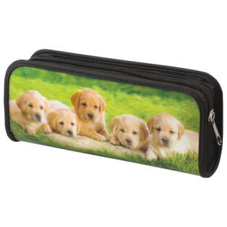 Пенал-косметичка Brauberg, с эффектом 3D, пластик, Щенята, 22х10х5 см, 227304