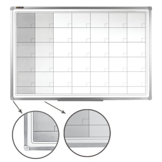 Доска-планинг на месяц магнитно-маркерная (60х90 см) Brauberg, алюминиевая рамка, 236863