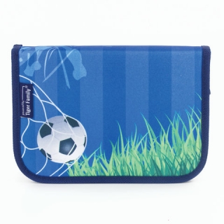 Пенал Tiger Family (Тайгер), 1 отделение, откидная планка, Футбольный мяч, 20х14х4 см, TGNQ-033C1E