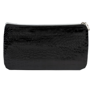 Пенал-косметичка Brauberg под крокодиловую кожу, Сафари, черный, 24х13х1 см, 226731