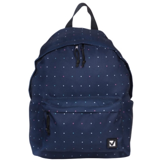 Рюкзак Brauberg универсальный, сити-формат, Темно-синий, Полночь, 20 литров, 41х32х14 см, 224754