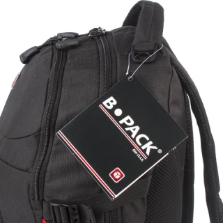 Рюкзак B-PACK S-06 (Би-Пак) универсальный, уплотненная спинка, облегченный, черный, 46х32х15 см, 226953
