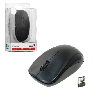 Мышь беспроводная Genius NX-7000, 2 кнопки + 1 колесо-кнопка, оптическая, чёрная, 31030109100
