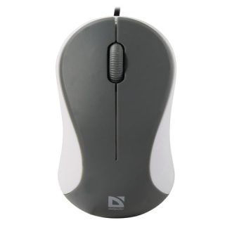Мышь проводная Defender Accura MS-970, 2 кнопки + 1 колесо-кнопка, оптическая, серо-белая, 52970