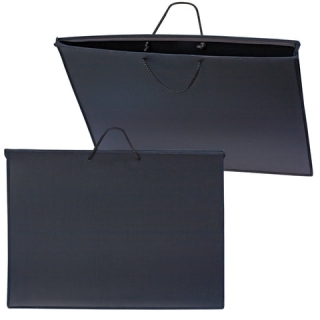 Папка для рисунков и чертежей А2, 640х470 мм, Пчелка, с ручками, пластиковая, черная, ПМ-А2-35