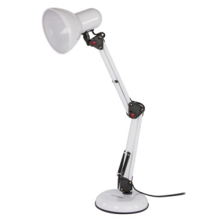 Светильник настольный Sonnen TL-007, на подставке + струбцина, 40 Вт, Е27, БЕЛЫЙ, высота 60 см, 235539