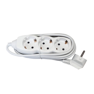 Удлинитель сетевой Sonnen U-131G, 3 розетки, c заземлением, 10 А, 1,8 м, 511431