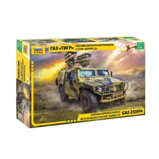 Модель для склеивания Авто БронеАвтомобиль российский ГАЗ Тигр с ПТРК Корнет-Д, 1:35, Звезда, 3682