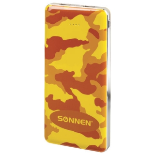 Аккумулятор внешний Sonnen Powerbank V31 КАМУФЛЯЖ-ПЕСОК, 12000 mAh, 2 USB, литий-полимерный, 262917