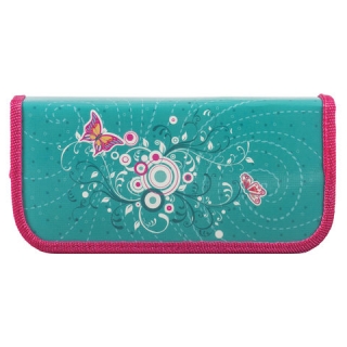 Пенал Юнландия, 1 отделение, ламинированный картон, с эмбоссированием, 19х9 см, Бабочка, 228088