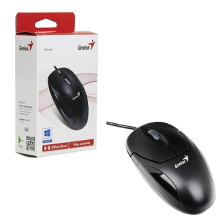 Мышь проводная оптическая Genius XScroll V3, USB, 2 кнопки + 1 колесо-кнопка, чёрный, 31010233100