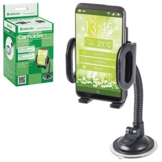 Держатель автомобильный универсальный Defender Car holder 111, зажим 55-120 мм, на стекло, 29111