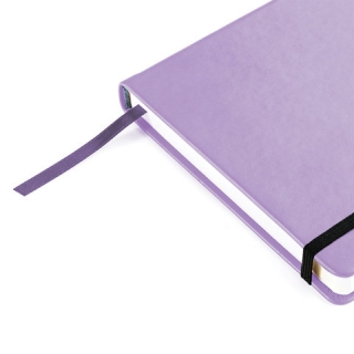 Бизнес-Блокнот А5, 100 л., твердая обложка, под кожу Velvet, на резинке, Bruno Visconti, Сиреневый, 3-525/10