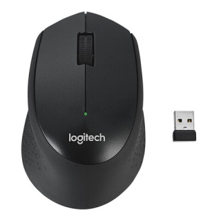 Мышь беспроводная Logitech M330 Silent Plus, 1000dpi, USB, чёрная, 910-004909