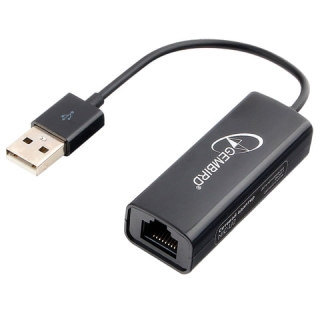 Переходник RJ-45 - USB 2.0 Gembird, для подключения к локальной сети и Интернет, NIC-U2