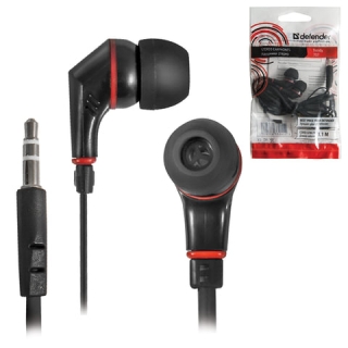 Наушники Defender Trendy 707, проводные, 1,1 м, вкладыши, черные, 63707