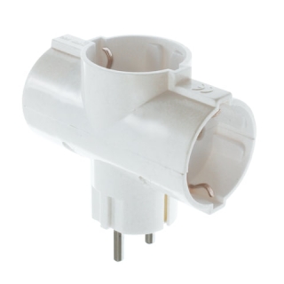Сетевой переходник Sonnen U-030G, 3 розетки, с заземлением, 16 А, 511441