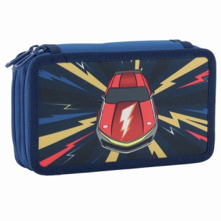 Пенал Tiger Family (Тайгер), с наполнением, 2 отделения, 20 предметов, Энергия, 19х11х5 см, TGTY-002D1