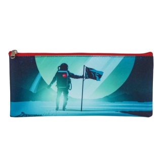 Пенал-косметичка Brauberg, 1 отделение, для учеников начальной школы, полиэстер, Астронавт, 20х10 см, 227049