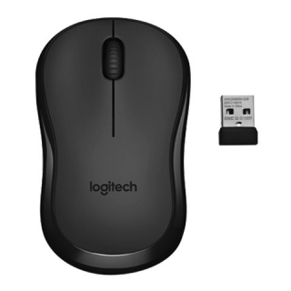 Мышь беспроводная Logitech M220, 2 кнопки + 1 колесо-кнопка, оптическая, чёрная, 910-004878