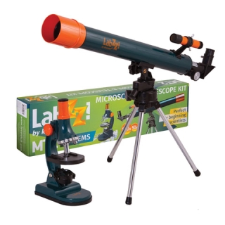 Набор Levenhuk LabZZ MT2: микроскоп: 75-900 кратный, монокулярный + телескоп: рефрактор, 2 окуляра, 69299