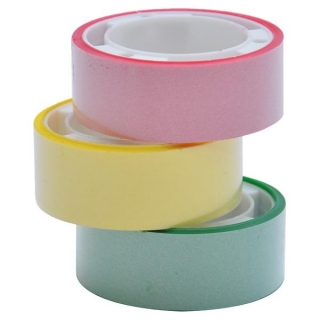 Клейкая лента декоративная 15мм*5м, Unibob, 3шт., разноцветная, шелковая