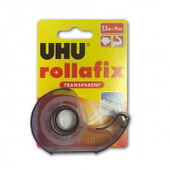 Двухсторонняя прозрачная клеящая лента UHU Rollafix Double Face 12 мм x 6 м