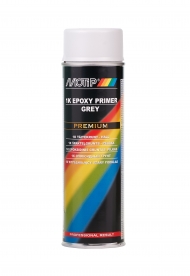 Грунт эпоксидный MOTiP EPOXY PRIMER PREMIUM для металла (в том числе стали и алюминия), дерева, пластика, цвет серый, аэрозоль 650 мл