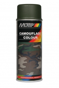 Аэрозольная светопоглощающая краска с камуфляжным эффектом MOTIP CAMOUFLAGE COLOUR бензостойкая