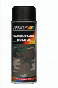 Аэрозольная светопоглощающая краска с камуфляжным эффектом MOTIP CAMOUFLAGE COLOUR бензостойкая