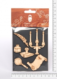 Набор деревянных заготовок Timberlicious для декорирования Basic shapes 13 10х16см