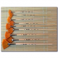 Кисти веерные синтетика ROUBLOFF, длинная ручка № 0